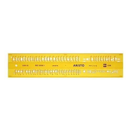 Aristo AR5301/5 ISONORM alfabetstencil typ B 5 mm (Tyskland import)