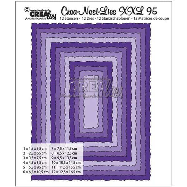 Dies XXL Crealies - Rectangles with rough edges
