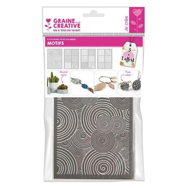 Pochoir silkscreen - Ej specificerad - 4-pack - Varierande mönster - 114x153mm - Återanvändbara