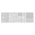 Miniatyrbild 2 av 3: Screenschabloner - Ej specificerat - Set om 4 - Polymerlerdekoration - Återanvändbar - 114x153mm