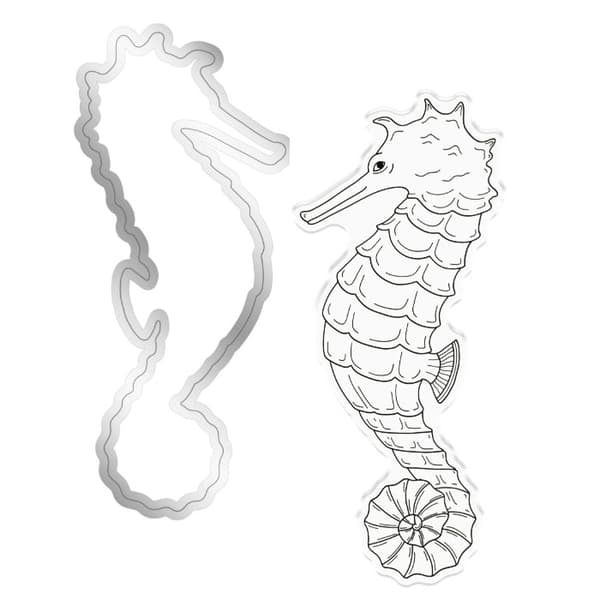 Stamp & Die Set - Enchanted Ocean - Handsome Sea Horse