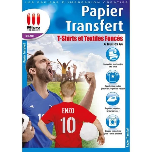 T-shirt överföringspapper för färgade textilier - 6 ark A4 överföringspapper för mörk bomull