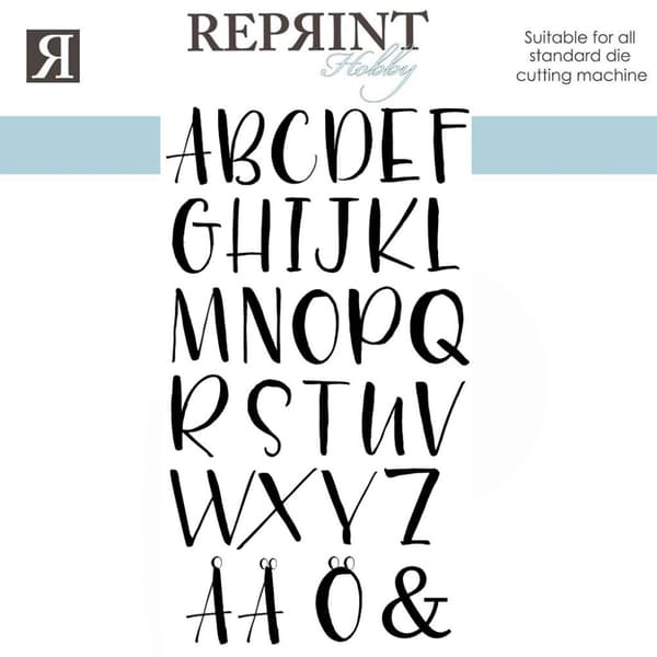 Dies Reprint - Alfabet Funky Letter - Höjd 20 mm