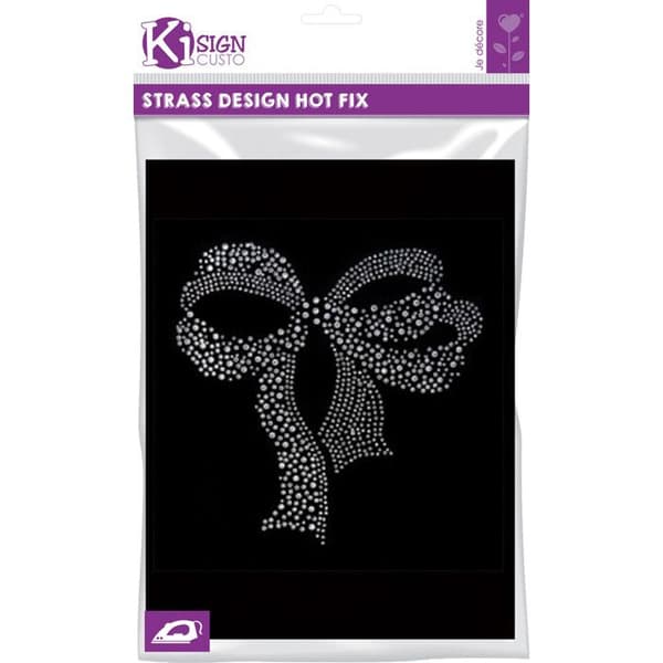Överföring med termolim, nagel och strass, Båge 18x20cm
