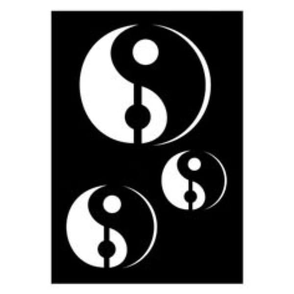 Yin & Yang stencil - Ki Sign - 7x10 cm
