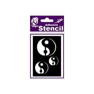 Yin &amp; Yang stencil - Ki Sign - 7x10 cm
