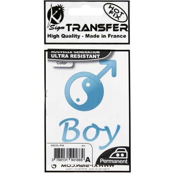 Transfers med termoklist Baby Boy 5x8 cm