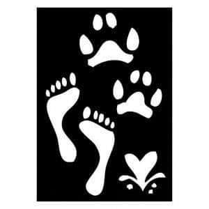 Footprints stencil - Ki Sign - 7x10 cm