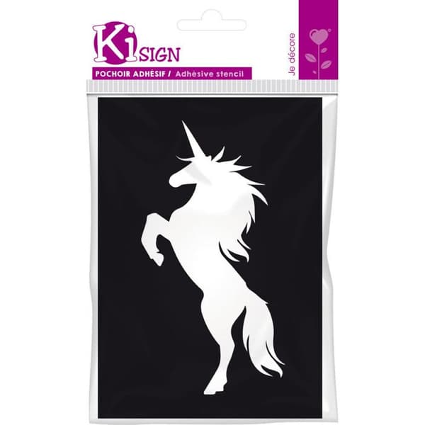 Unicorn självhäftande stencil 7x10 - {färg}