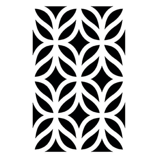 Geometrisk schablon - ARTEMIO - 10x15 cm - Plast - Laserskuren - Hög precision