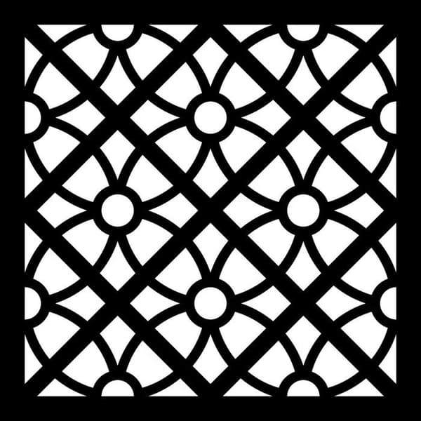 Pochoir betong plattor - ARTEMIO - 15x15cm - Laserutskärning - Precise - Dekorativ