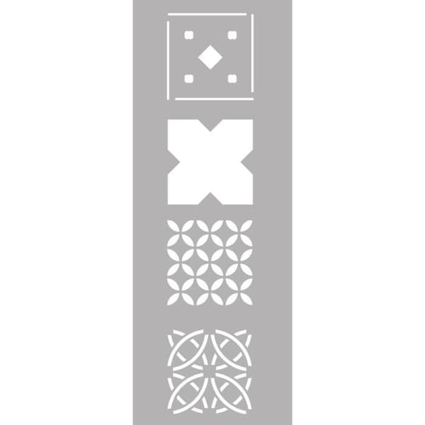 Stencil 15 x 40 cm Cementplattor - Kreativt frö {färg}