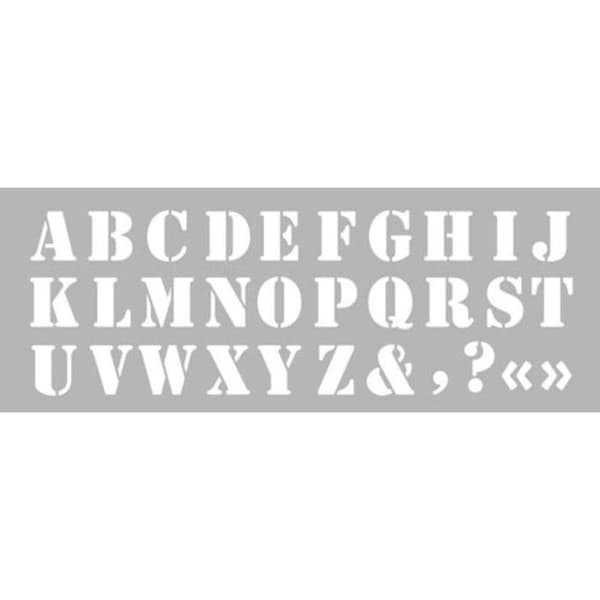 Pochoir 15 x 40 cm Alphabet n°1