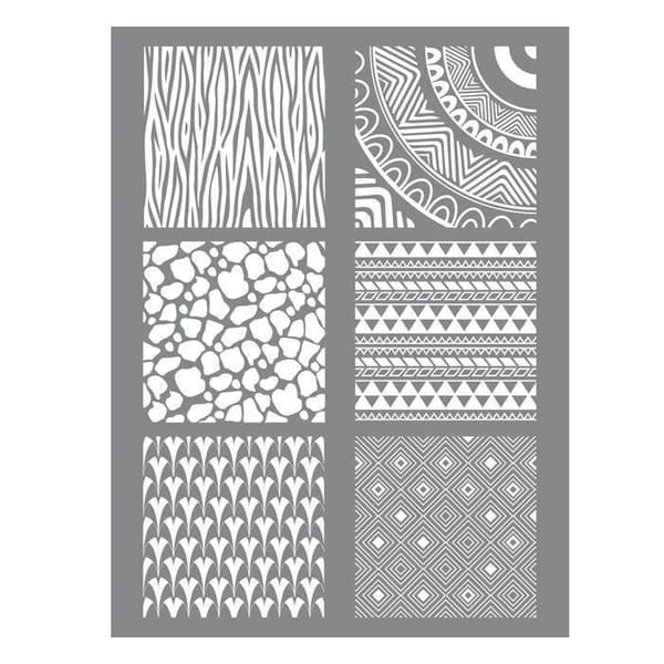 Stencil för polymerlera - Kreativt frö - Etnisk - Plast - Blandat - 1 stencil