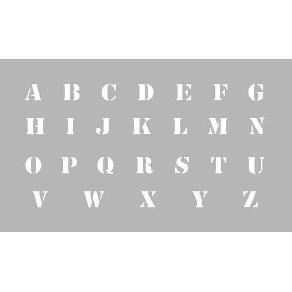 Pochoir - DTM - Alfabet - Höjd bokstäver 13 mm - Plast - 1 styck