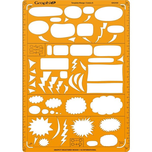 Görmall för ritning - Graph'It - Modell A - A4-format - 25 varierade bubblor - Mixing