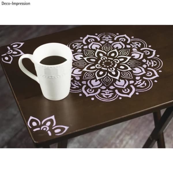 Mandala Stencil - RAYHER - 30,5x30,5cm - Laserskuren polyester - Återanvändbar - Lätt att rengöra