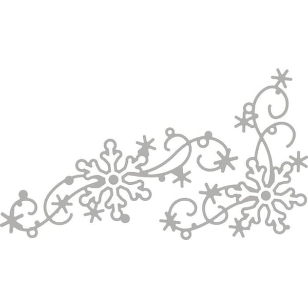Snöflinga dekorativ präglingsstencil - Rayher - 3,2 och 9,3 cm - För papper