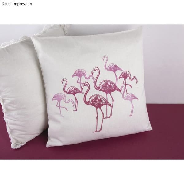 Pochoir självhäftande specialtextil A5 Flamingo + spatel