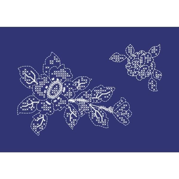 Broderi stencil - Rosa - A5 - Rayher