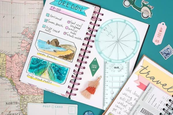 Kreativ stencil - We r memory keepers referensnät - 662042 - Journal Guide, Multicolor