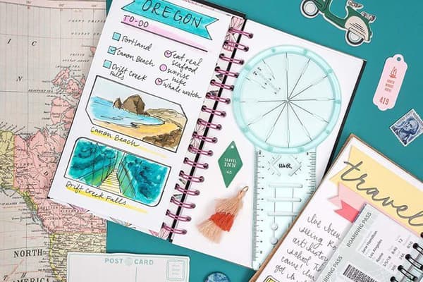 Kreativ stencil - We r memory keepers referensnät - 662042 - Journal Guide, Multicolor