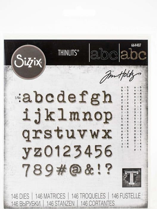Kreativ stencil - Sizzix referensgaller - 664435 - Thinlits skärverktygsset med 24 st Happy Hour av Tim Holtz