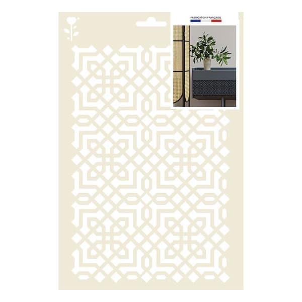 Pochoir dekoration - Marrakech - Plast - Återanvändbar - Beige