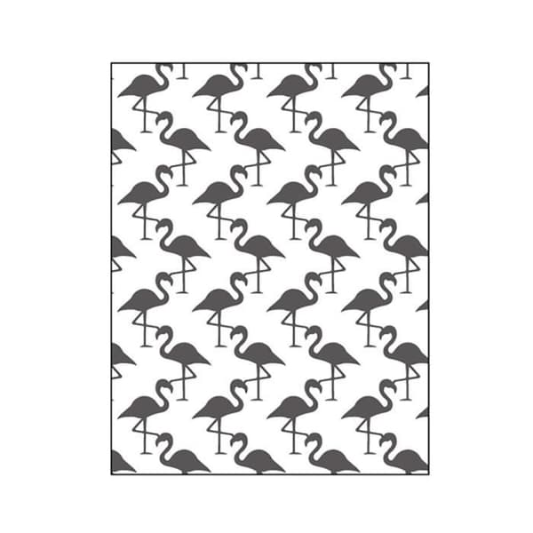 Prydnadsplatta - ARTEMIO - Flamingo - Kompatibel med Big Shot - A5-format - Perfekt för scrapbooking