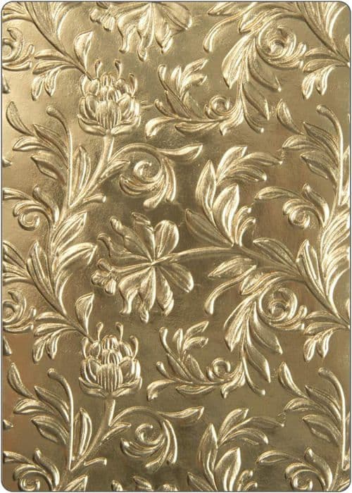 Texturplatta - stencil för embossing Sizzix - 662716 - Präglingspärm, Botanisk, Flerfärgad, One Size
