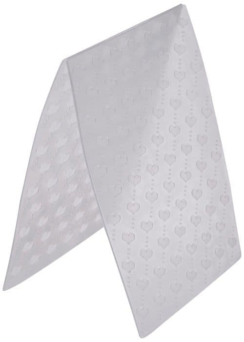 Efco - 4254004 - Embossing Stencil Hearts Stencil, Plast, Clear, 106mm x 150mm