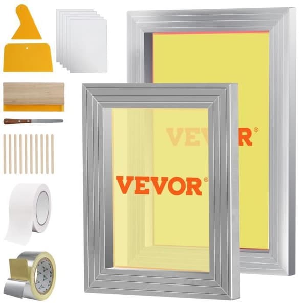 Set med 2 screentryckramar - VEVOR - Komplett 110 mesh screentryckssats i aluminium