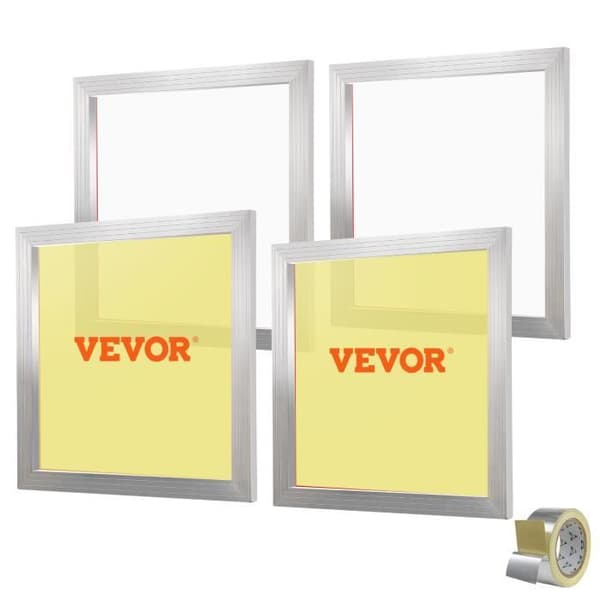 Set med 4 screentryckramar - VEVOR - Aluminium screentryckssats 50,8x50,8 cm Mesh 110