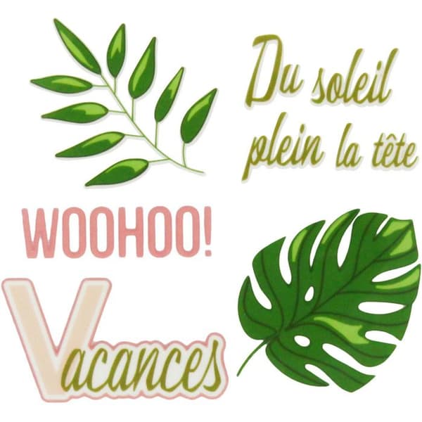 Textilöverföring Sommar 5 stycken