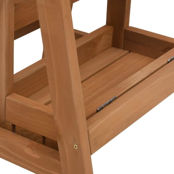 vidaXL Sammenleggbar trappestol heltre gran
