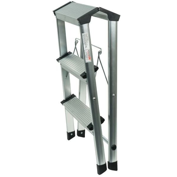 Fällbar trapppall i aluminium 3 trappsteg WERKA PRO