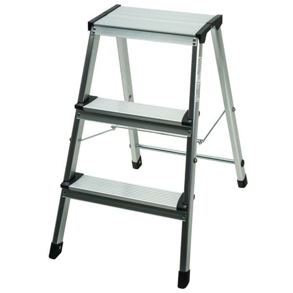 Fällbar trapppall i aluminium 3 trappsteg WERKA PRO