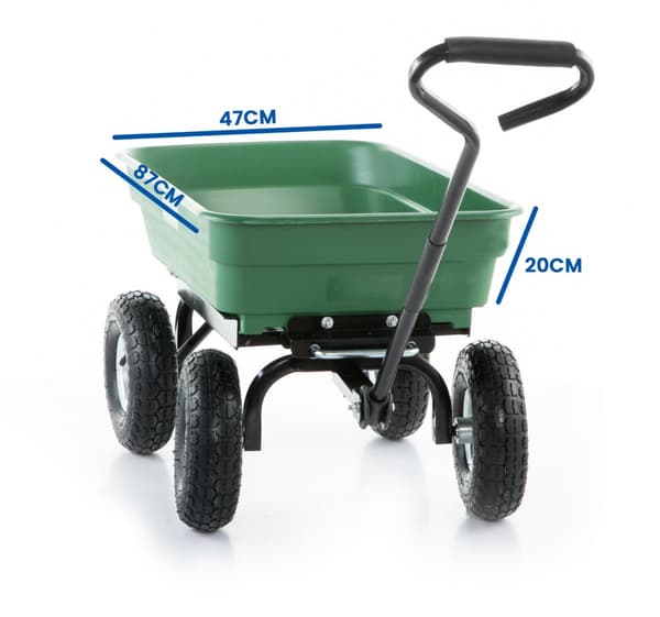 HIGHER Heavy-Duty Havevogn - 350kg Kapacitet, Robust Design til Professionelle Gartnere