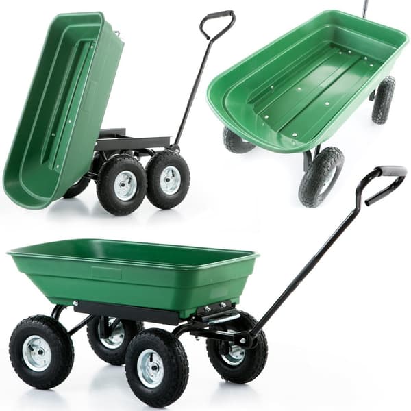 HIGHER Heavy-Duty Havevogn - 350kg Kapacitet, Robust Design til Professionelle Gartnere
