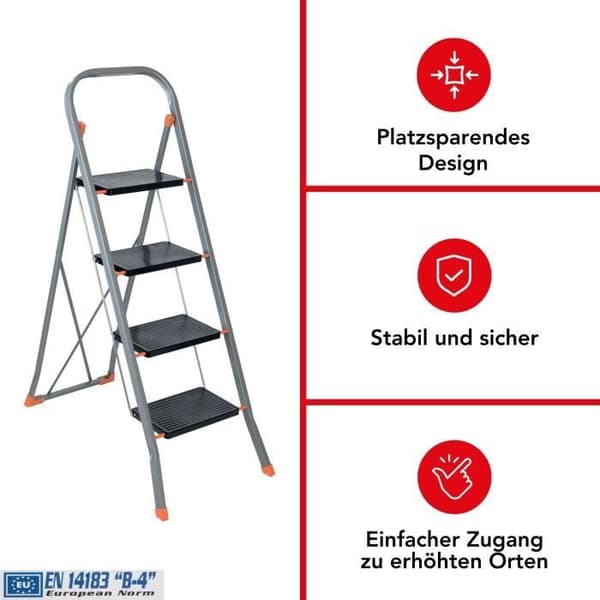 Husstege - Toolland - Stepix - 4 steg - Lätt och kompakt - Halkfri