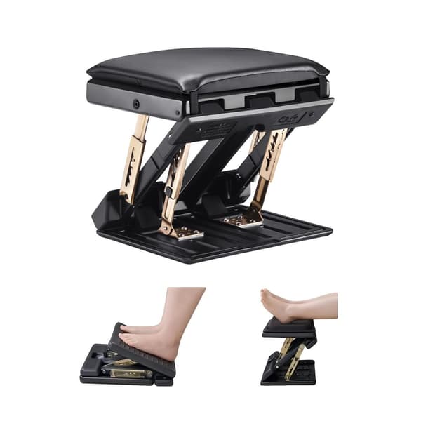 Folding Footrest, Højdejusterbar, Massagefunktion,sort