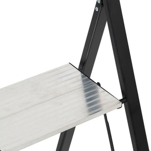 5five - grå aluminiumstrappa med 2 steg h83cm
