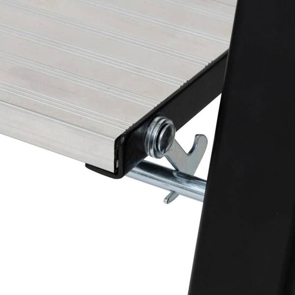 5five - grå aluminiumstrappa med 2 steg h83cm