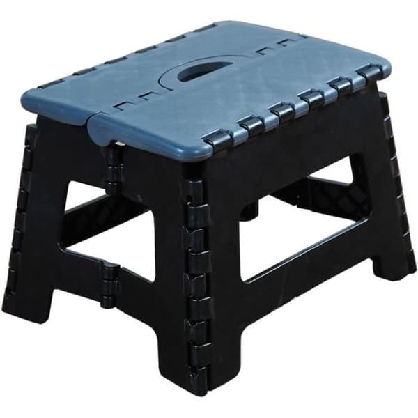 Marchepied - AC-Déco - Fällbar i Plast - Svart/Blå - H 22 cm - L 35 cm