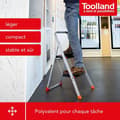 Miniatyrbild 2 av 4: Toolland Marchepied, 2 steg, flexibel, hemtrappstol med hög handtag