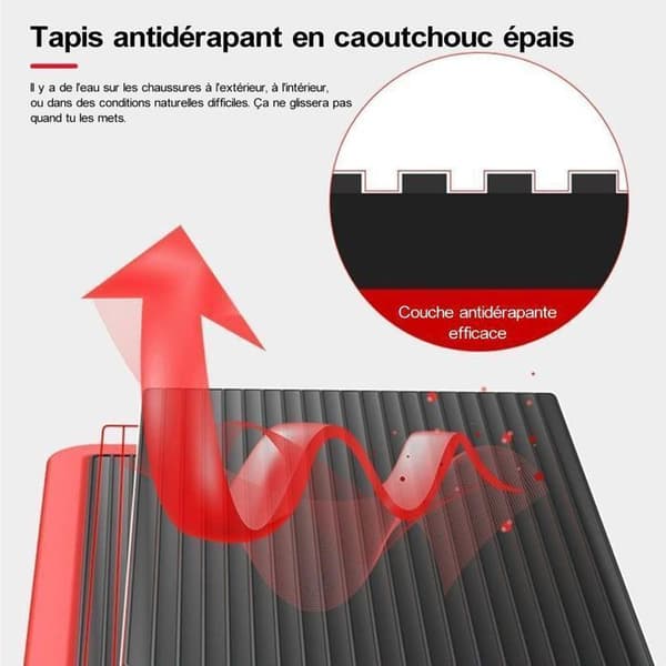 "Sju Comfort-Escabeau 3 steg-Fällbar med Antislip Pedal-150KG Stabil Stålstege-Röd"