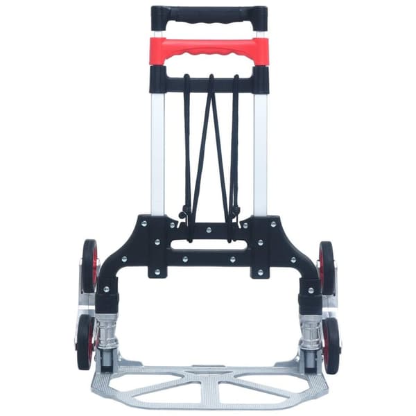 vidaXL Sammenleggbar trappetralle 70 kg aluminium sølv