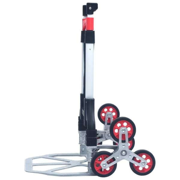 vidaXL Sammenleggbar trappetralle 70 kg aluminium sølv