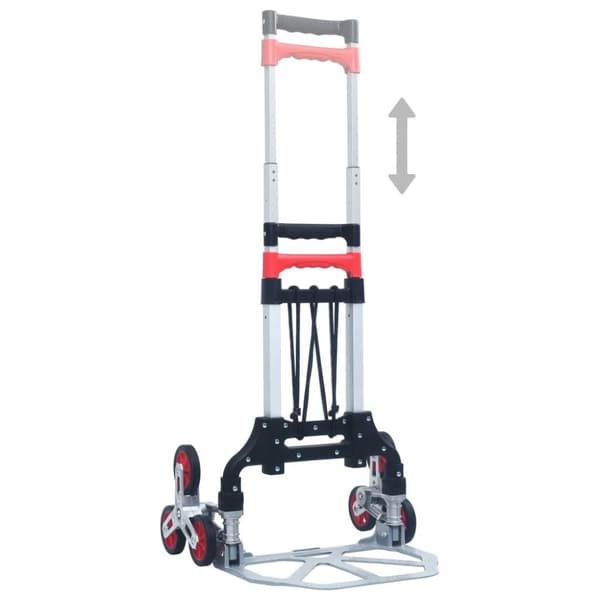 vidaXL Sammenleggbar trappetralle 70 kg aluminium sølv