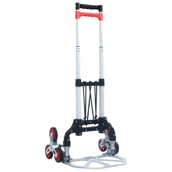 vidaXL Sammenleggbar trappetralle 70 kg aluminium sølv